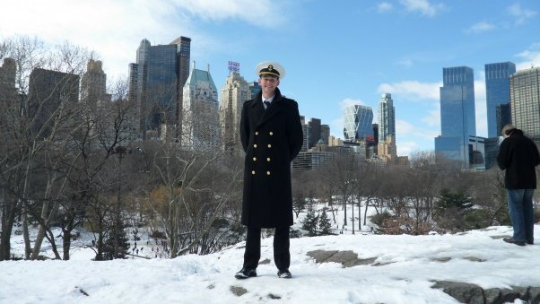 Midshipman Nick Fowler in New York City
