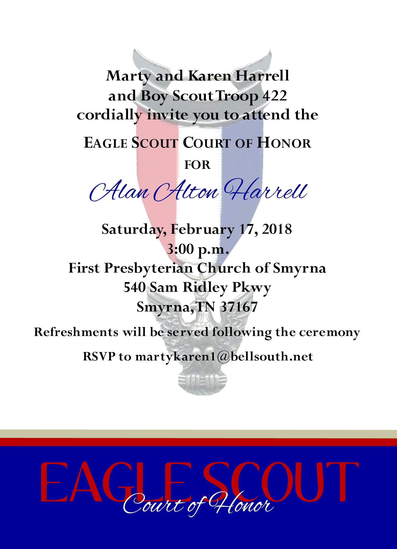 Alan's Eagle Ceremony